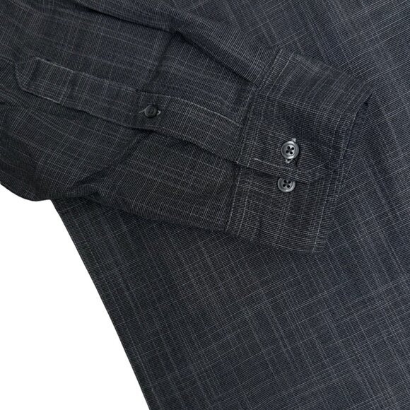 Apt 9 Men's Regular Fit Crosshatch Black n White Shirt - Size XL - NWT - Picture 5 of 8